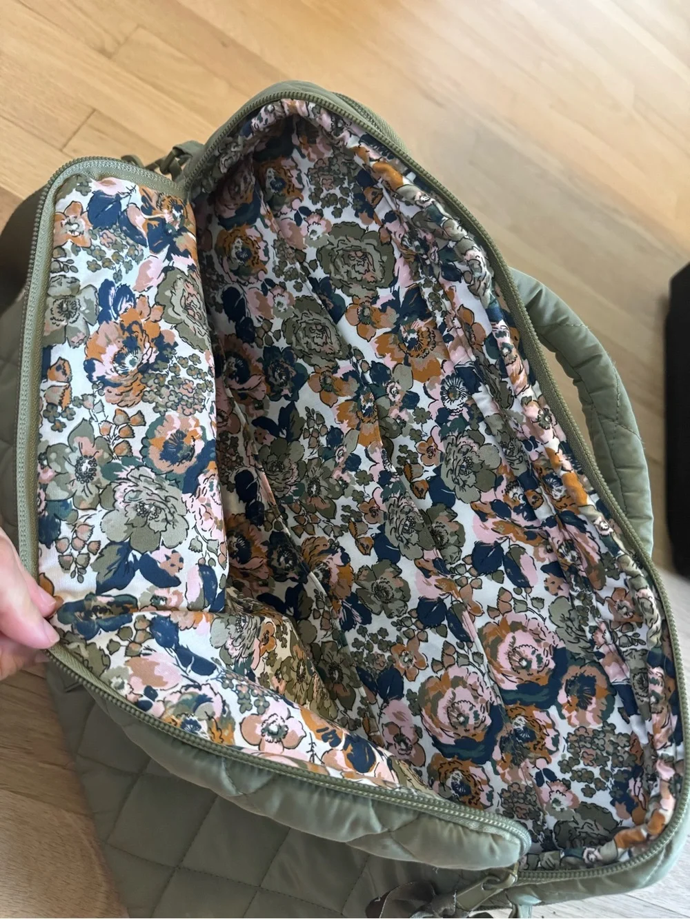 Vera Bradley Olive Quilted Laptop/Work Bag